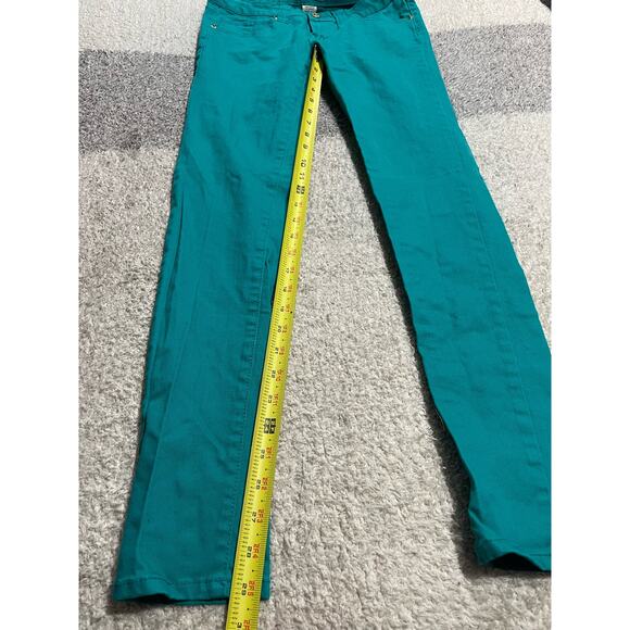 Jalate Women's Size 5 Low Rise Skinny Fit Jeans Teal Green JJ1044F - Picture 2 of 9